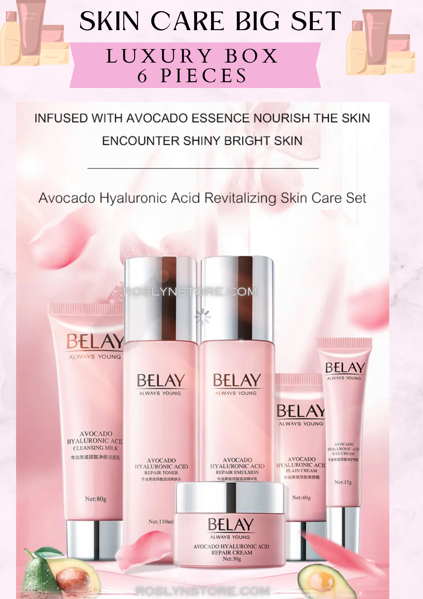 SKIN CARE- Repair Avocado & Hyaluronic Acid - Luxury Box