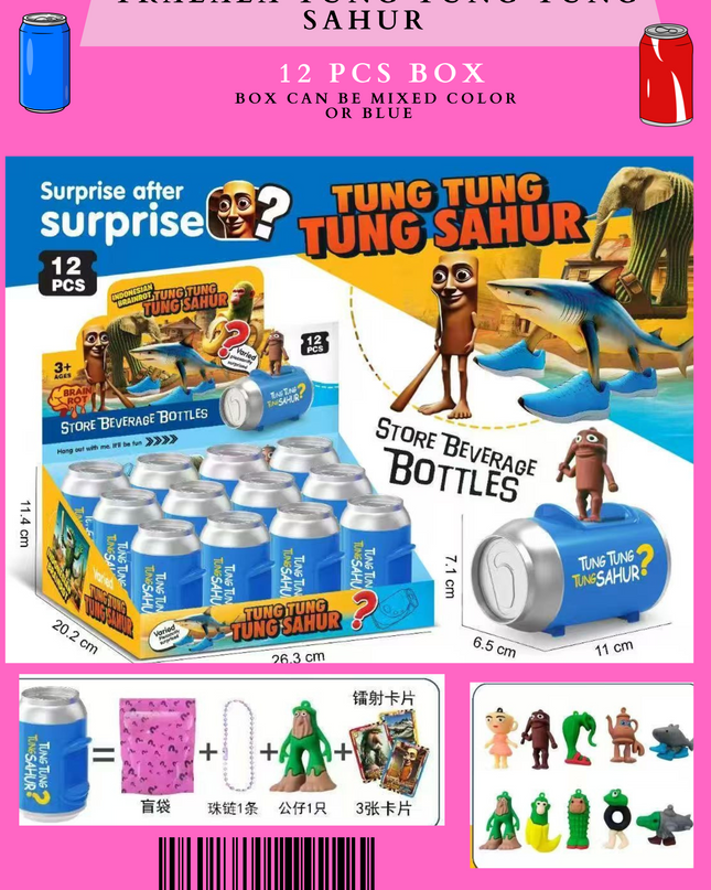 SURPRISE SODA (BRAIN ROOT) -TRALALERO TRALALA- IA SAHUR 12 PCS BOX