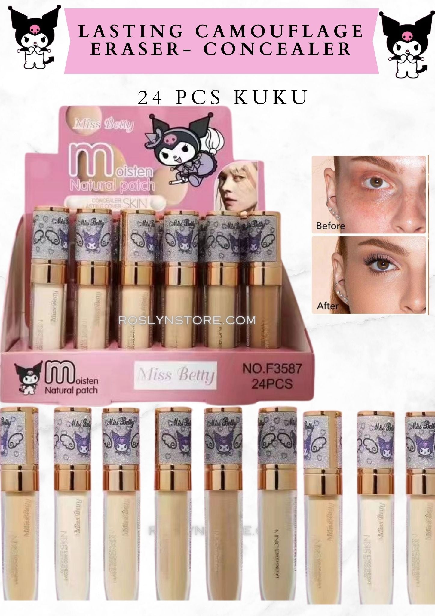 CONCEALER KUKU - Full cover- LASTING CAMOUFLAGE -24 PCS