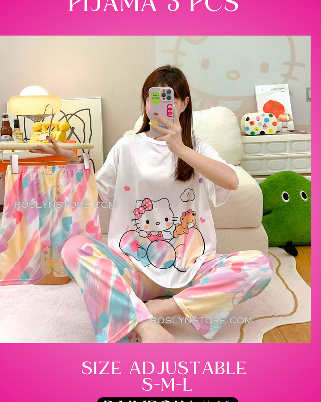 PIJAMAS KAWAII- Pajamas kawaii- (3 pcs Pijama ) (S-M-L) adjustable size1 Pijama $10 / buy 3 price is $8 per each Pijama - Adjustable size ( S- M-L)