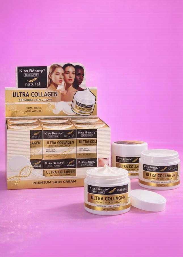 KISS BEAUTY ULTRA COLLAGEN PREMIUMSKIN CREAM 75 ML PER EACH -12 PCS BOX