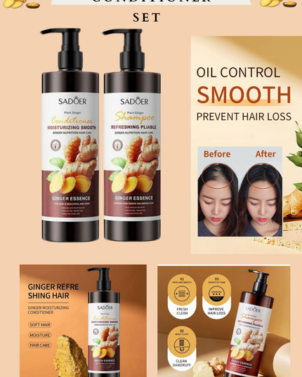 GINGER SHAMPOO & CONDITIONER SET (SADOER)