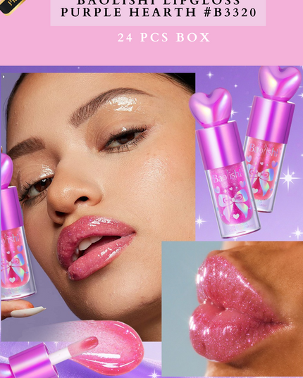 BAOLISHI LIPGLOSS PURPLE HEARTH #B3320 (24 PCS BOX)