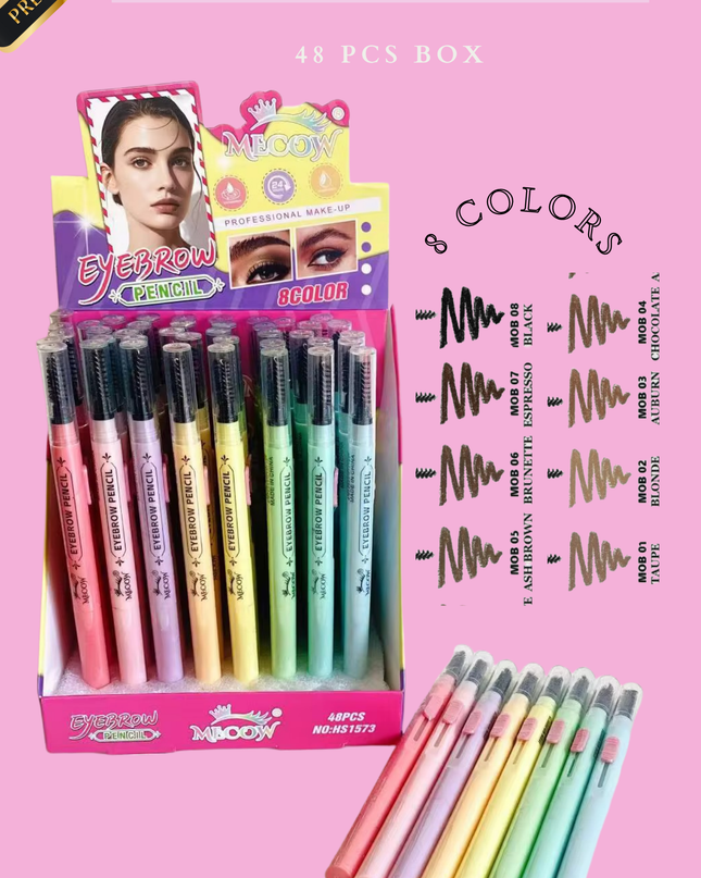 EYEBROWN PENCIL MECOW - 48 PCS BOX