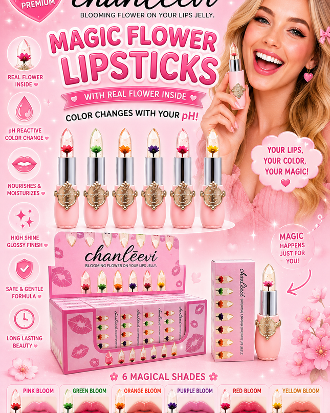 CHANLEEVI- MAGIC FLOWER LIPSTICK - 24 pcs box (#ch7231)