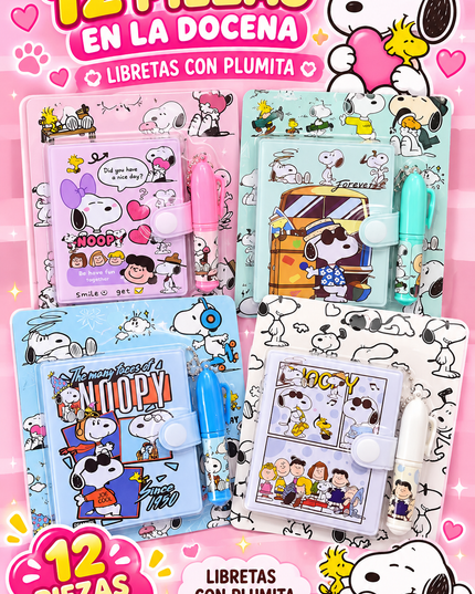 Snoopy NOTEBOOKS 12 PCS SET