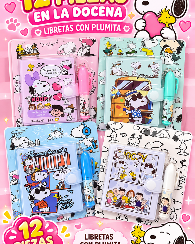 Snoopy NOTEBOOKS 12 PCS SET