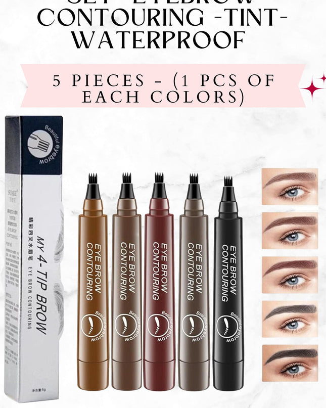SET- EYEBROW CONTOURING -TINT-WATERPROOF-(5pcs)