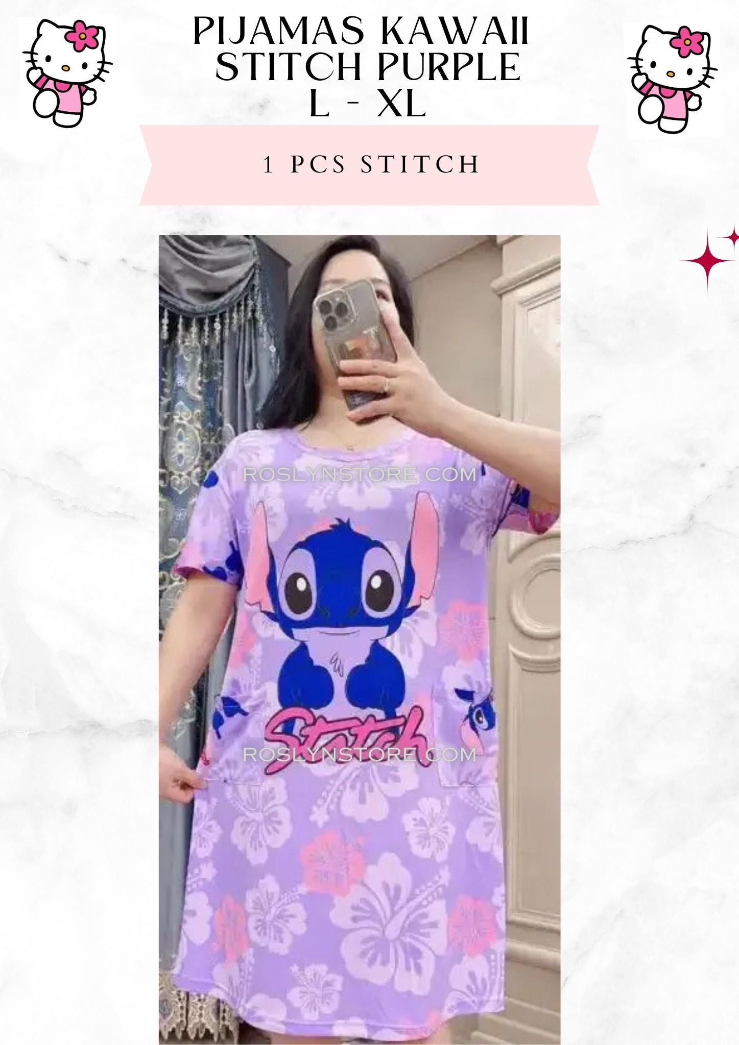 Oversized  pijamas ( L - Xl) stitcht styke