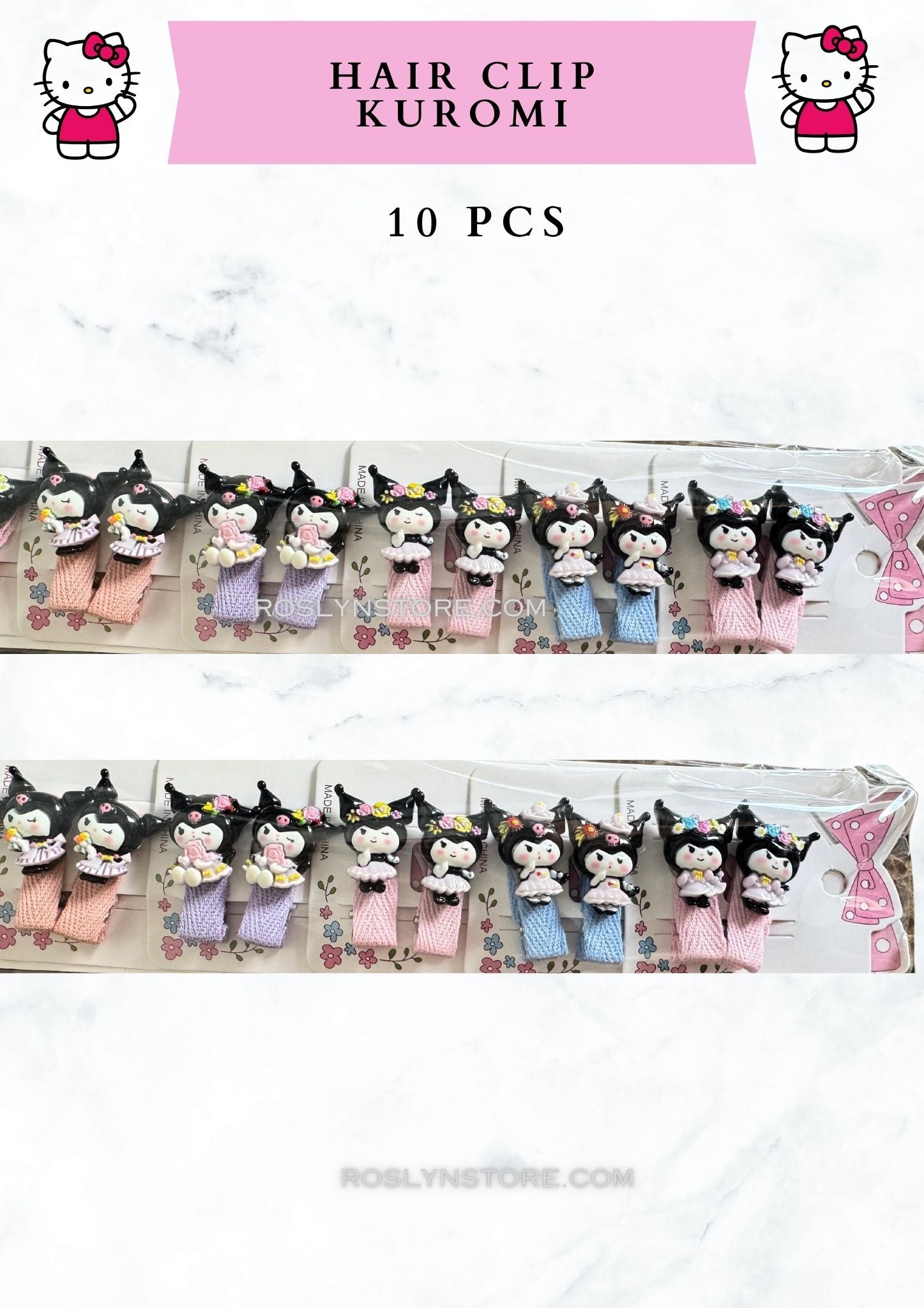 HAIR CLIP - 10 PIECES -set