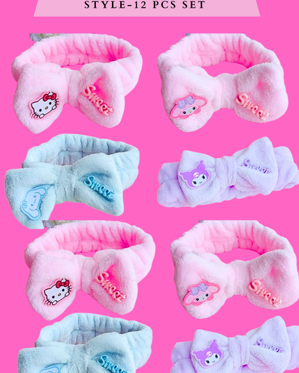 HEADBAND FRIENDS BOW STYLE- 12 PCS SET