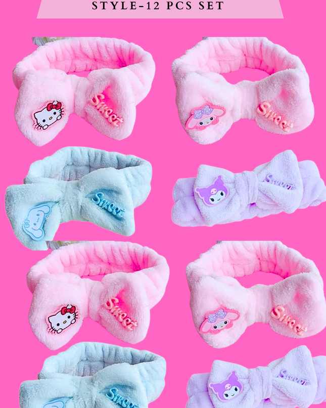HEADBAND FRIENDS BOW STYLE- 12 PCS SET