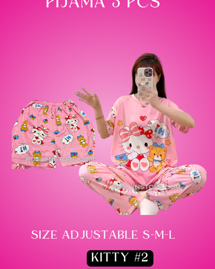 PIJAMAS KAWAII- Pajamas kawaii- (3 pcs Pijama ) (S-M-L) adjustable size1 Pijama $10 / buy 3 price is $8 per each Pijama - Adjustable size ( S- M-L)