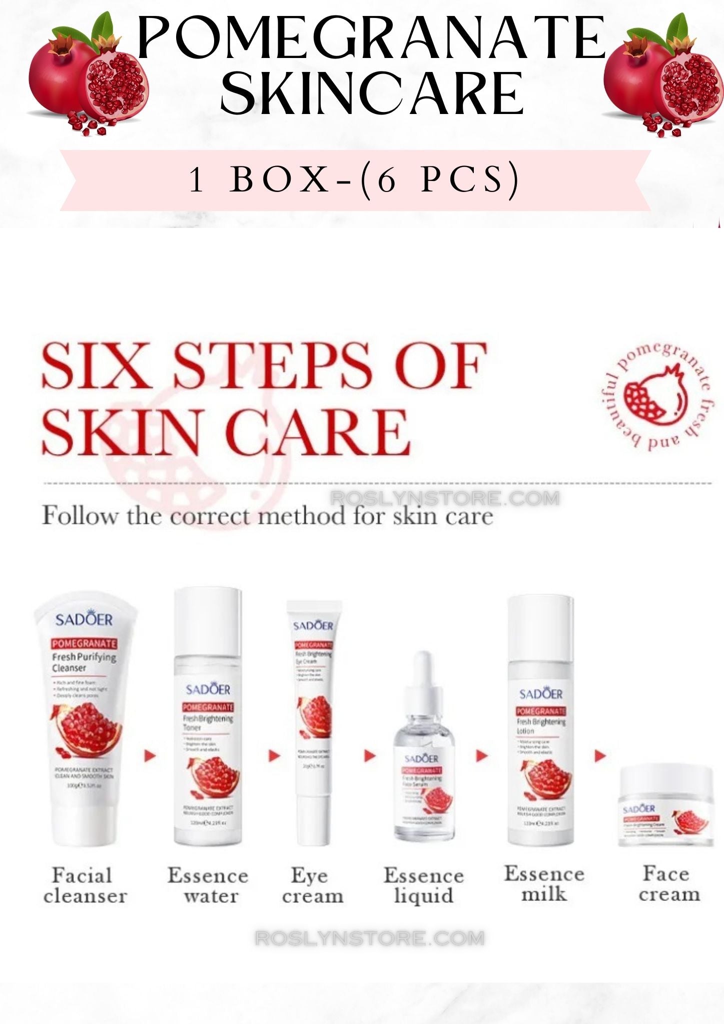 POMEGRANATE SKINCARE- 6 pcs per box