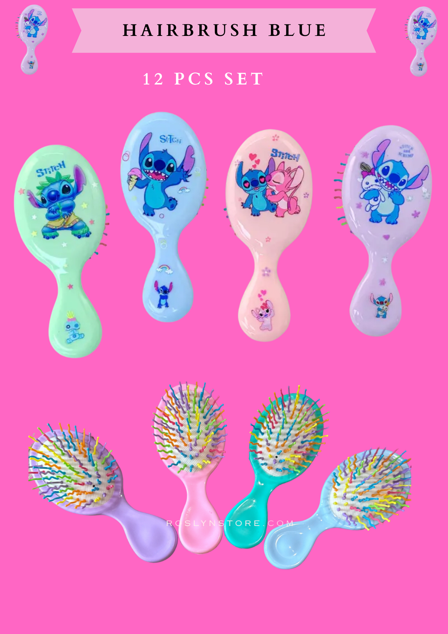 HAIRBRUSH BLUE 12 PCS SET