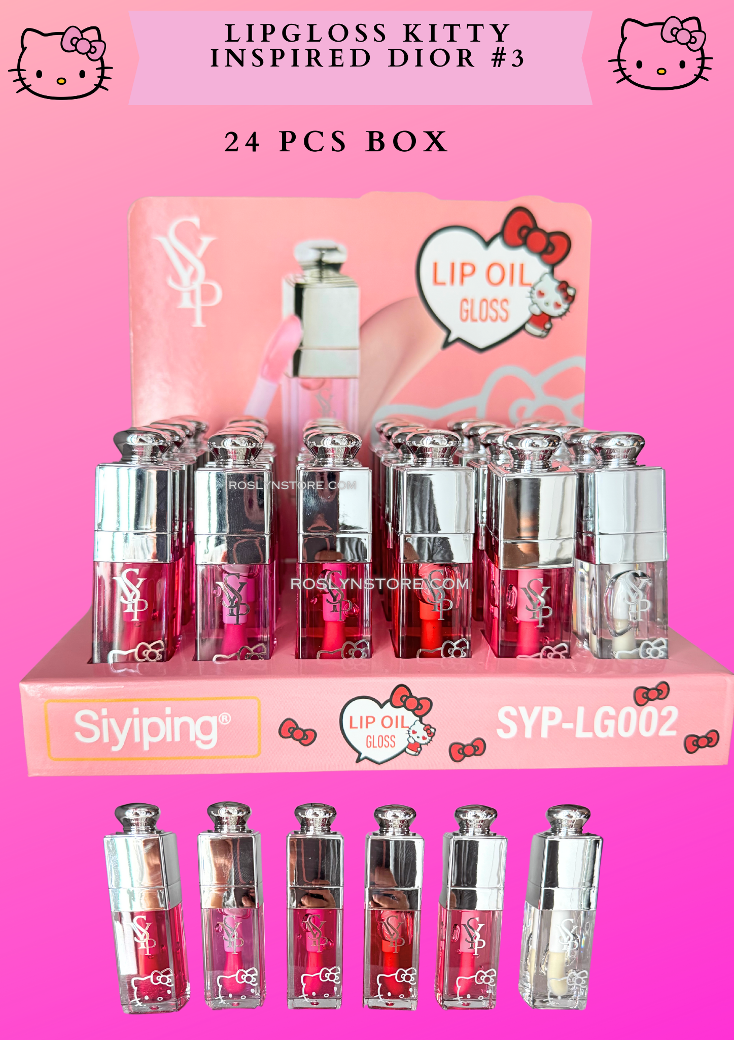 LIPGLOSS KITTY  24 PCS - BOX INSPIRED DIOR #2