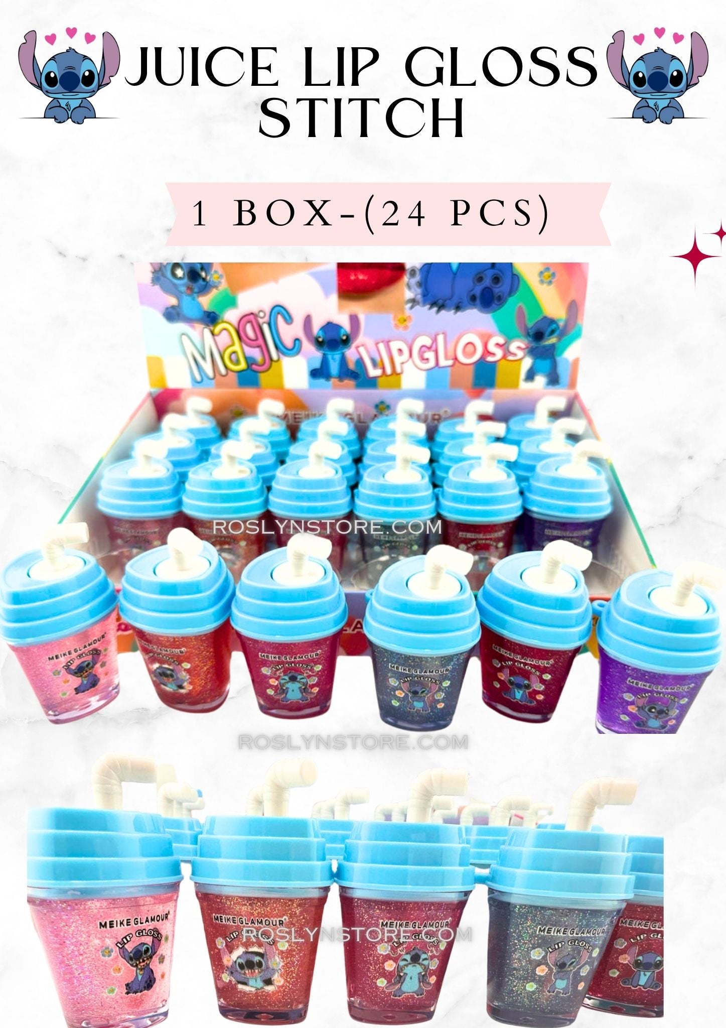 Juice lipgloss-  Stitch- 1 box 24 pcs