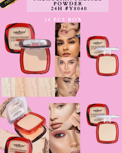 YABAOLIAN PRESSED POWDER 24H #Y8040 ( 24 pcs box)