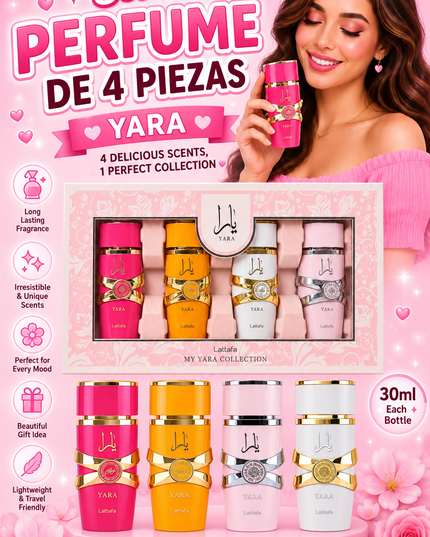 YARA SET PERFUME  4 pcs box - 30 ml per each
