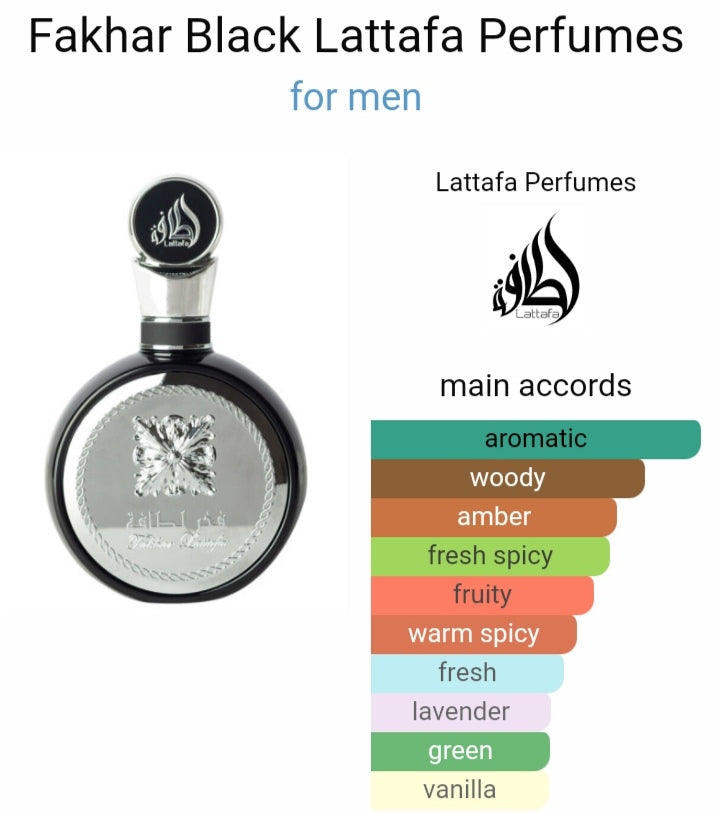 Fakhar Black Lattafa 100 ml (buy 3 lattafa price $16 per each any style )