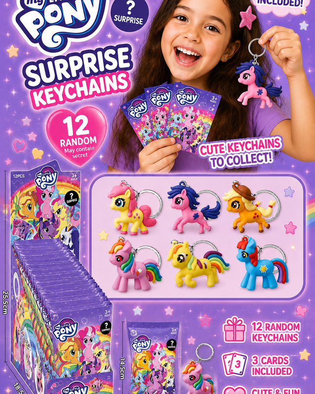 SURPRISE KEYCHAIN - 12 pcs box ( choose your favorite cartoon)