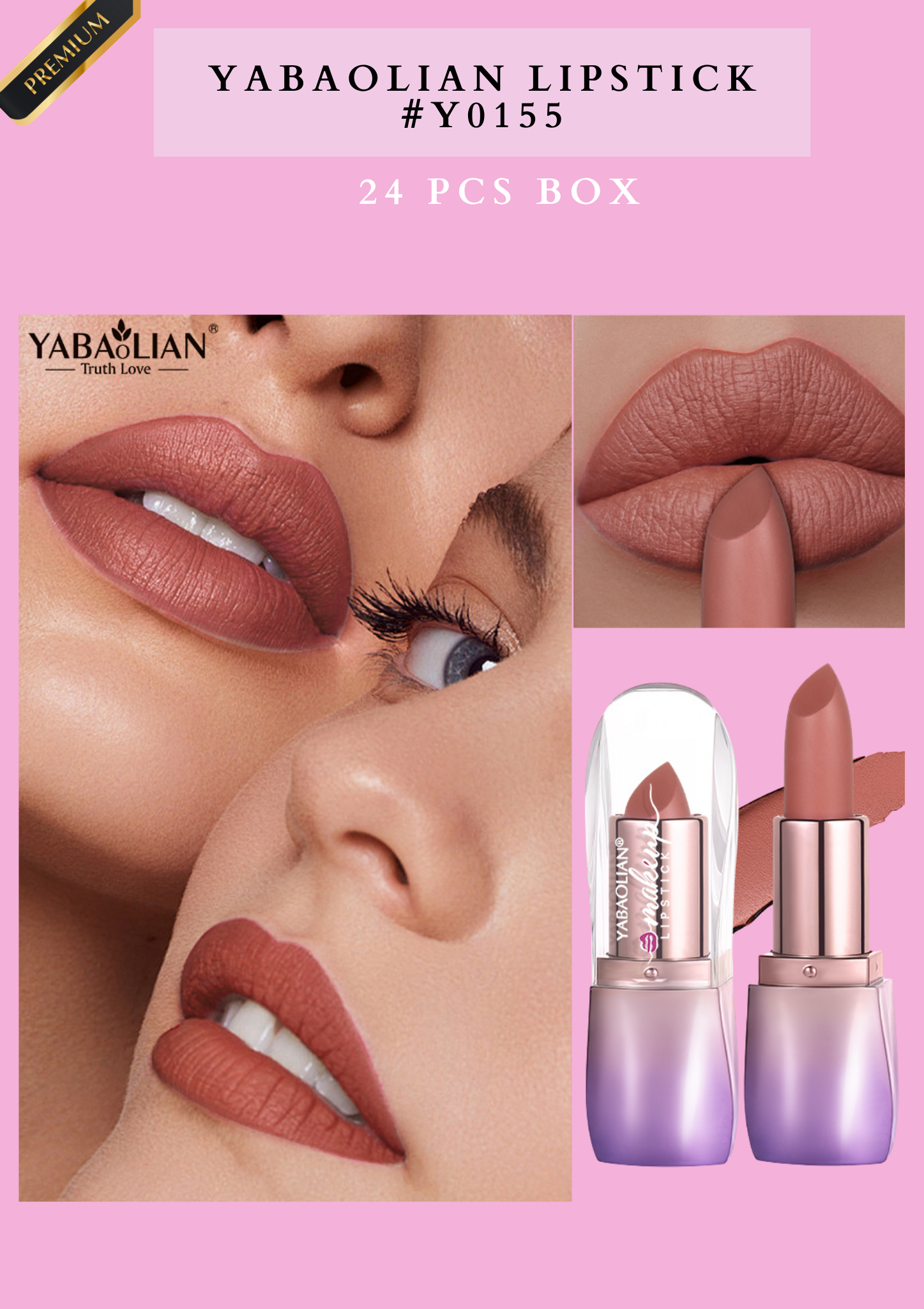 YABAOLIAN LIPSTICK #Y 0155 (24 PCS BOX)