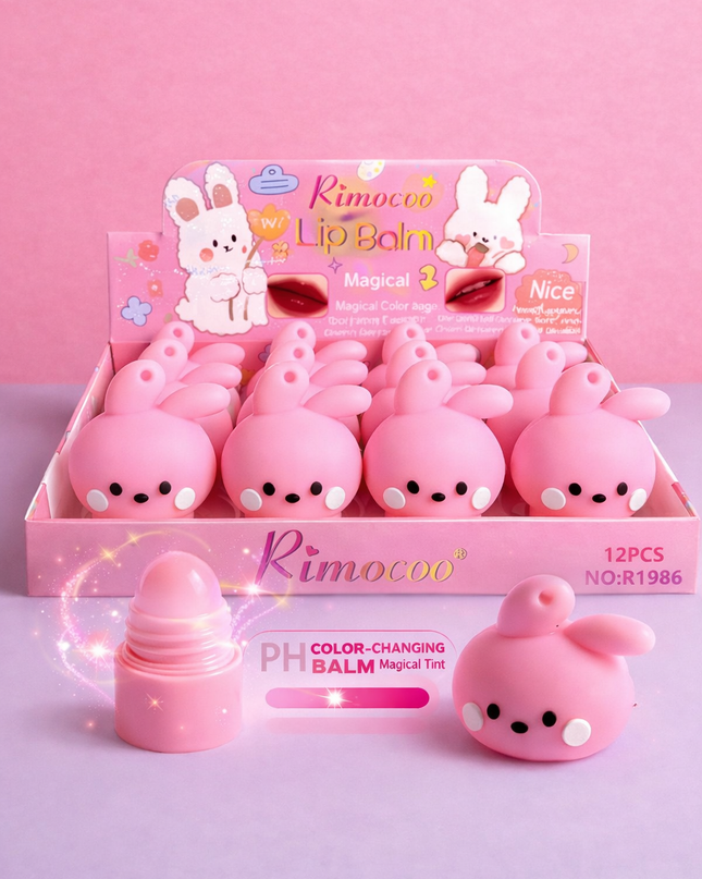 Rimocoo bunny lip balm - 12 pcs - (#R1986)