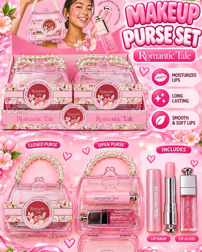 SUITCASE-2 in 1 -MAKEUP KIT -ROMANTIC TALE - 6 sets -COD (8286)
