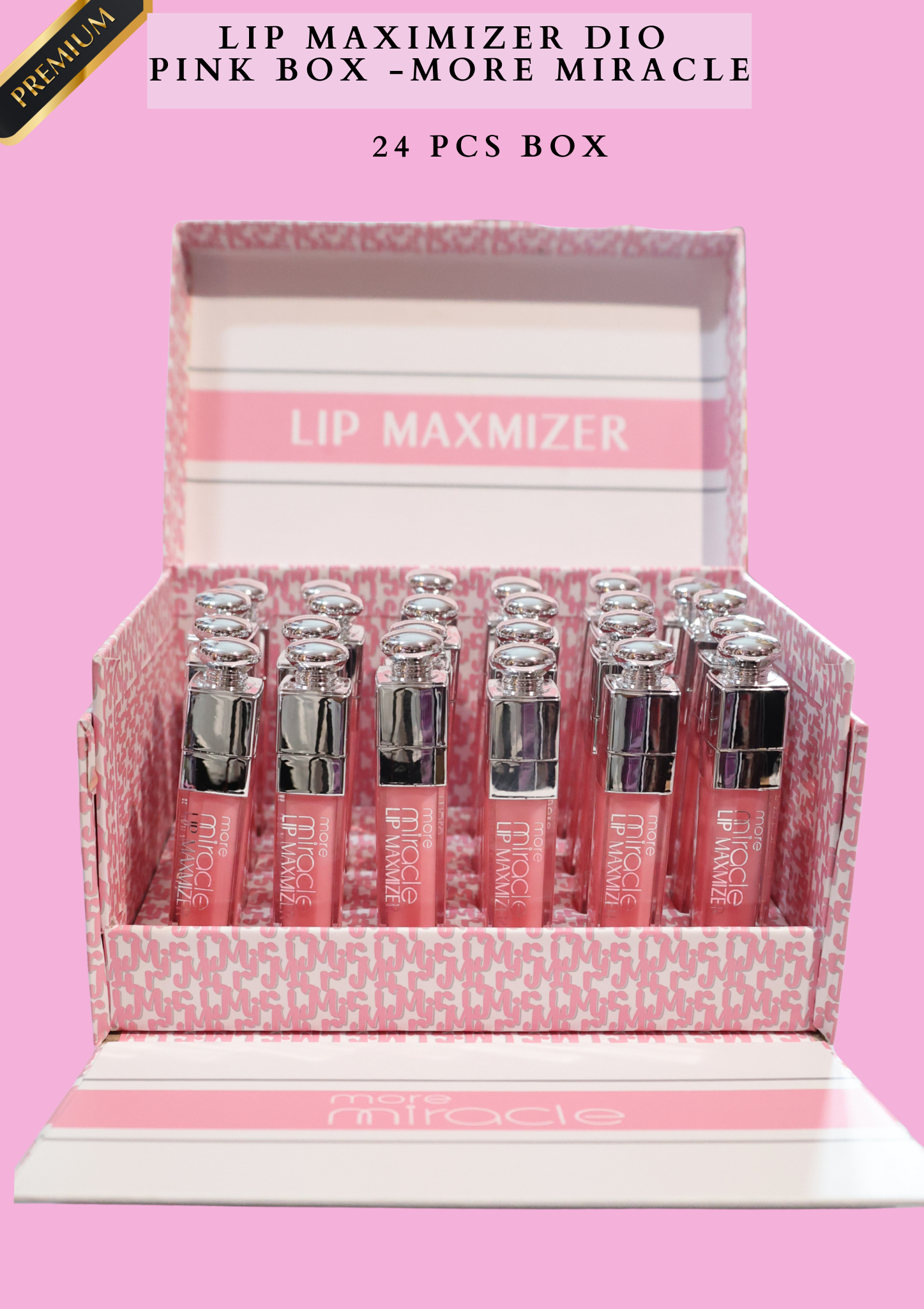 LIP MAXIMIZER DIO PINK BOX -MORE MIRACLE 24 PCS BOX