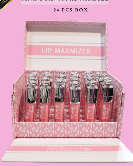 LIPGLOSS MAXIMIZER (plumping )DIO PINK BOX -MORE MIRACLE 24 PCS BOX .