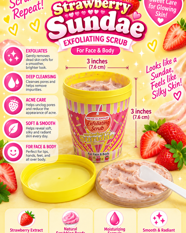 SUNDAE SCRUBS  CHERRY (12 PCS) (MKG0394) (C33)