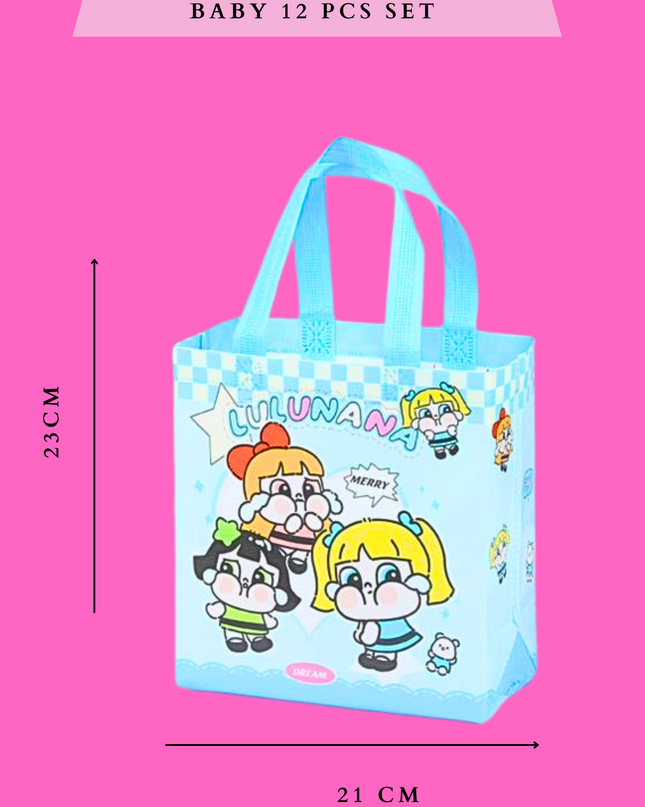 MULTIUSE TOTE BAGS CRY BABY -12 PCS SET