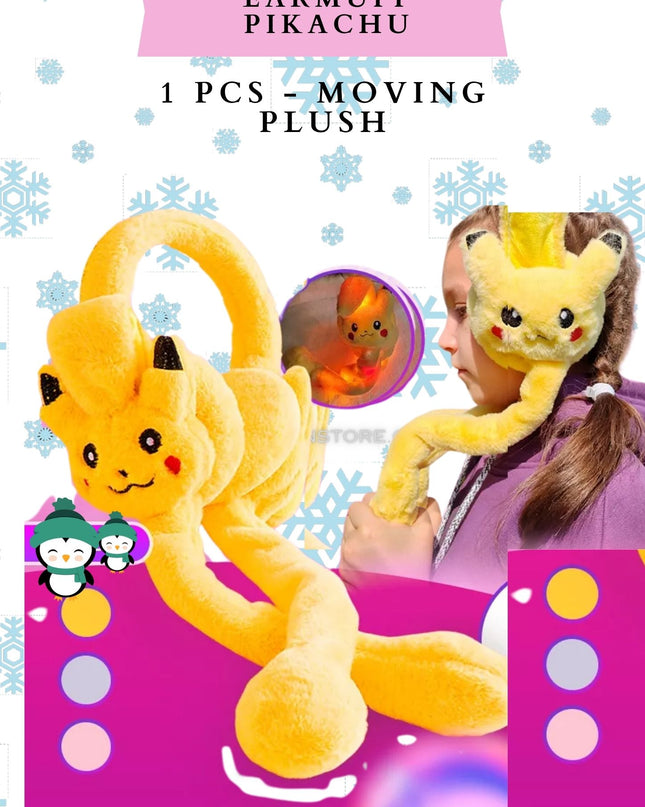 WINTER EARMUFFS- Pikachu - (have a sound when your pressed )