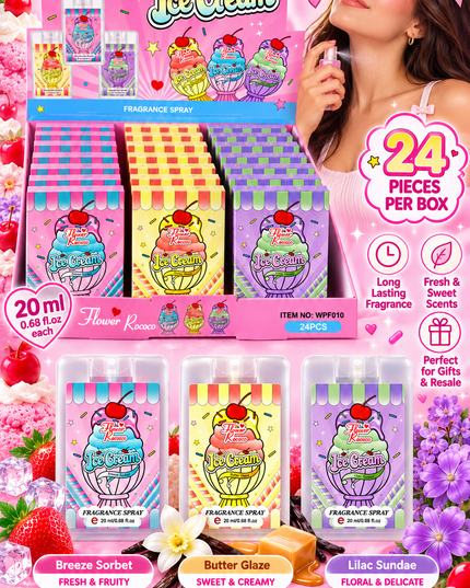 ICE CREAM PERFUME FLOWER ROCOCO- 20 ml- 24 pcs box