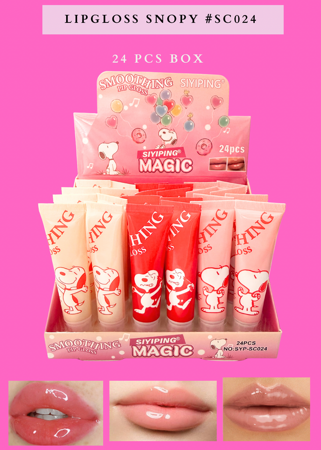 LIPGLOSS SNOPY #SC024 - 24 PCS BOX