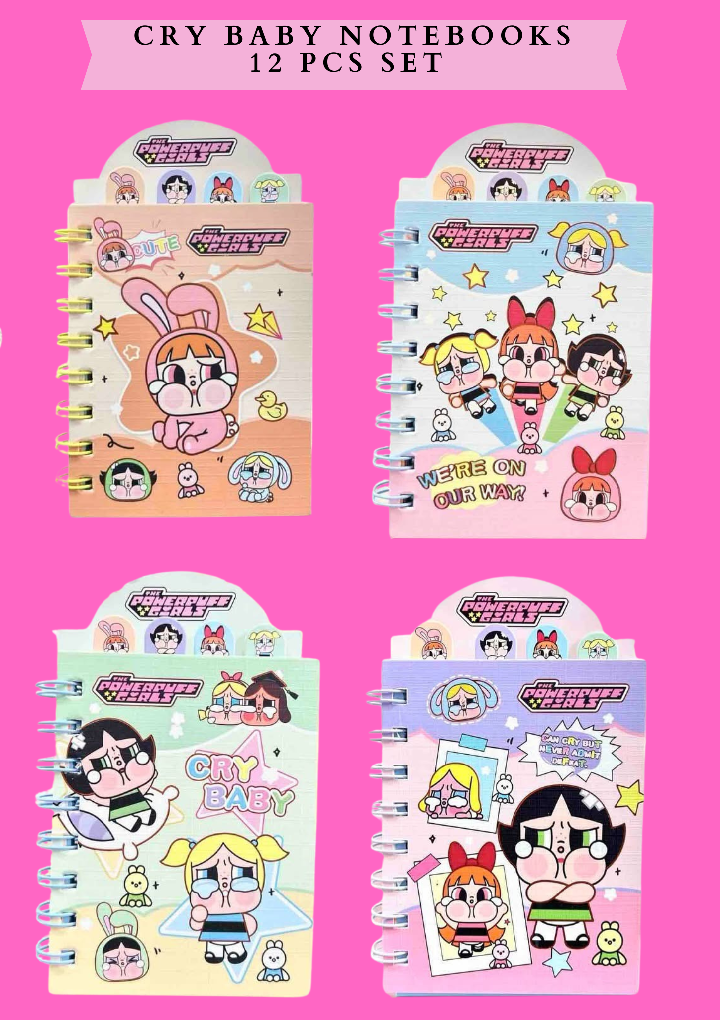 CRY BABY-  MINI NOTEBOOKS -12 PCS SET
