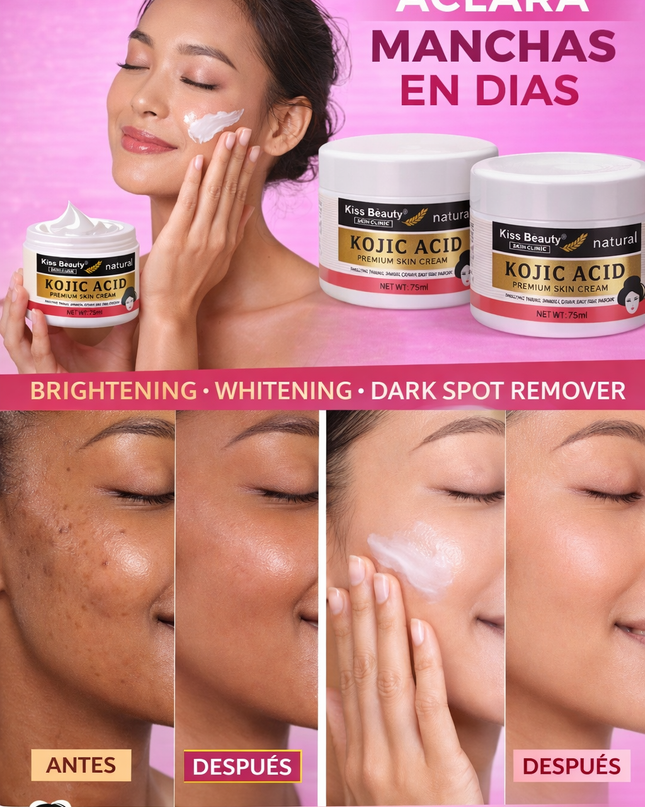 KISS BEAUTY KOJIC ACID PREMIUN SKIN CREAM 75 ML PER EACH -12 PCS BOX