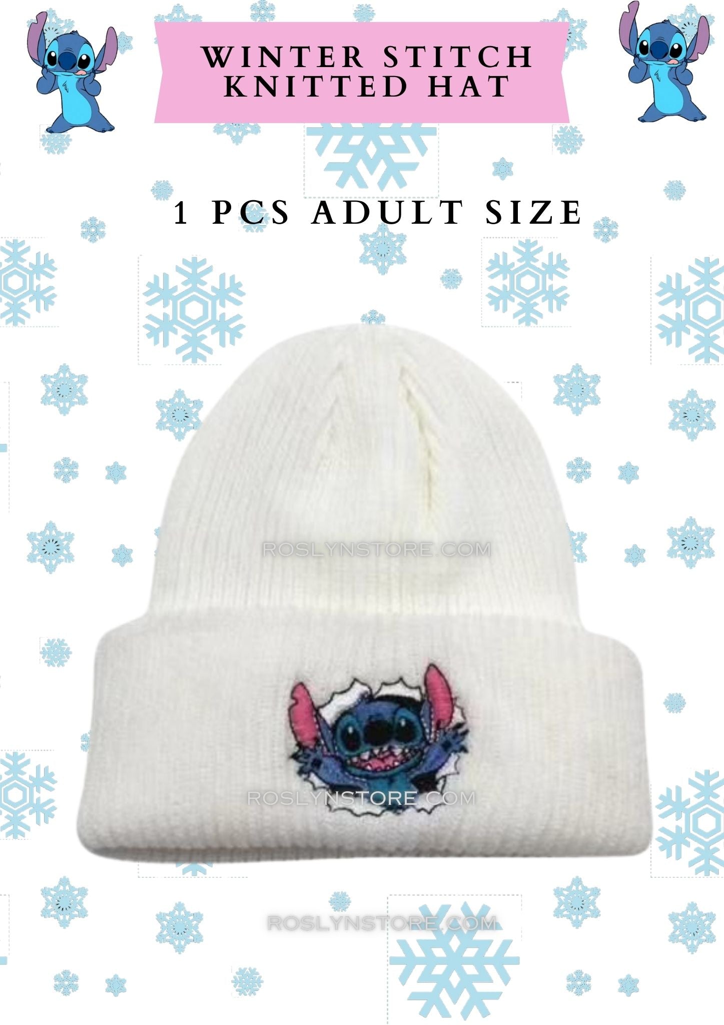 WINTER  STITCH- KNITTED HAT - Adult Size - buy 6 the price is $5 per each