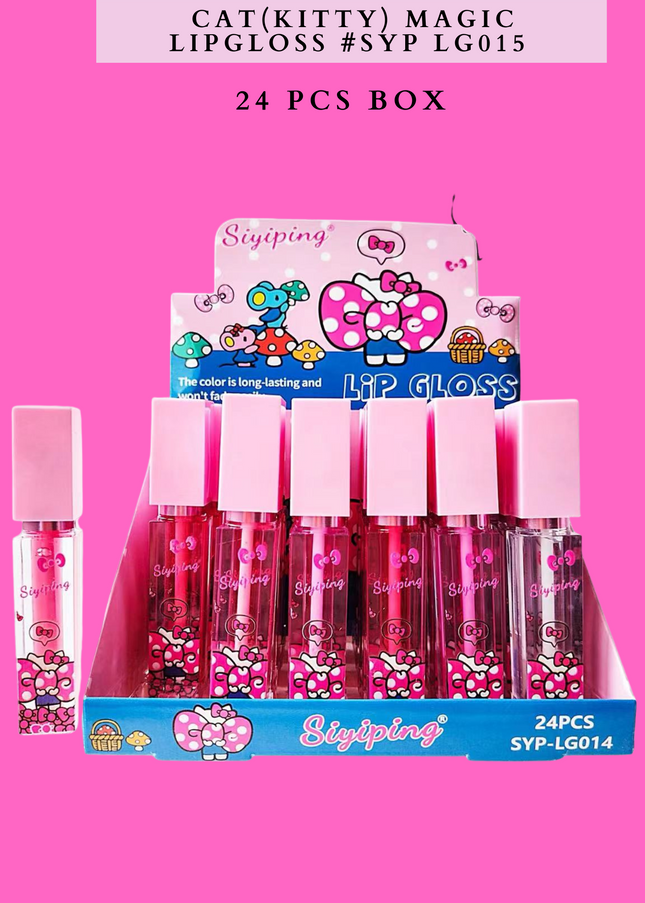 CAT KITTY MAGIC LIPGLOSS( #SYP LG015 )-24 PCS BOX