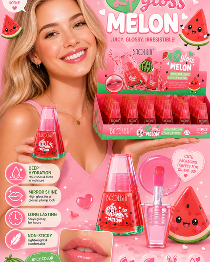 BAOLISHI LIPGLOSS watermelon #B3368 ( 24 pcs box)