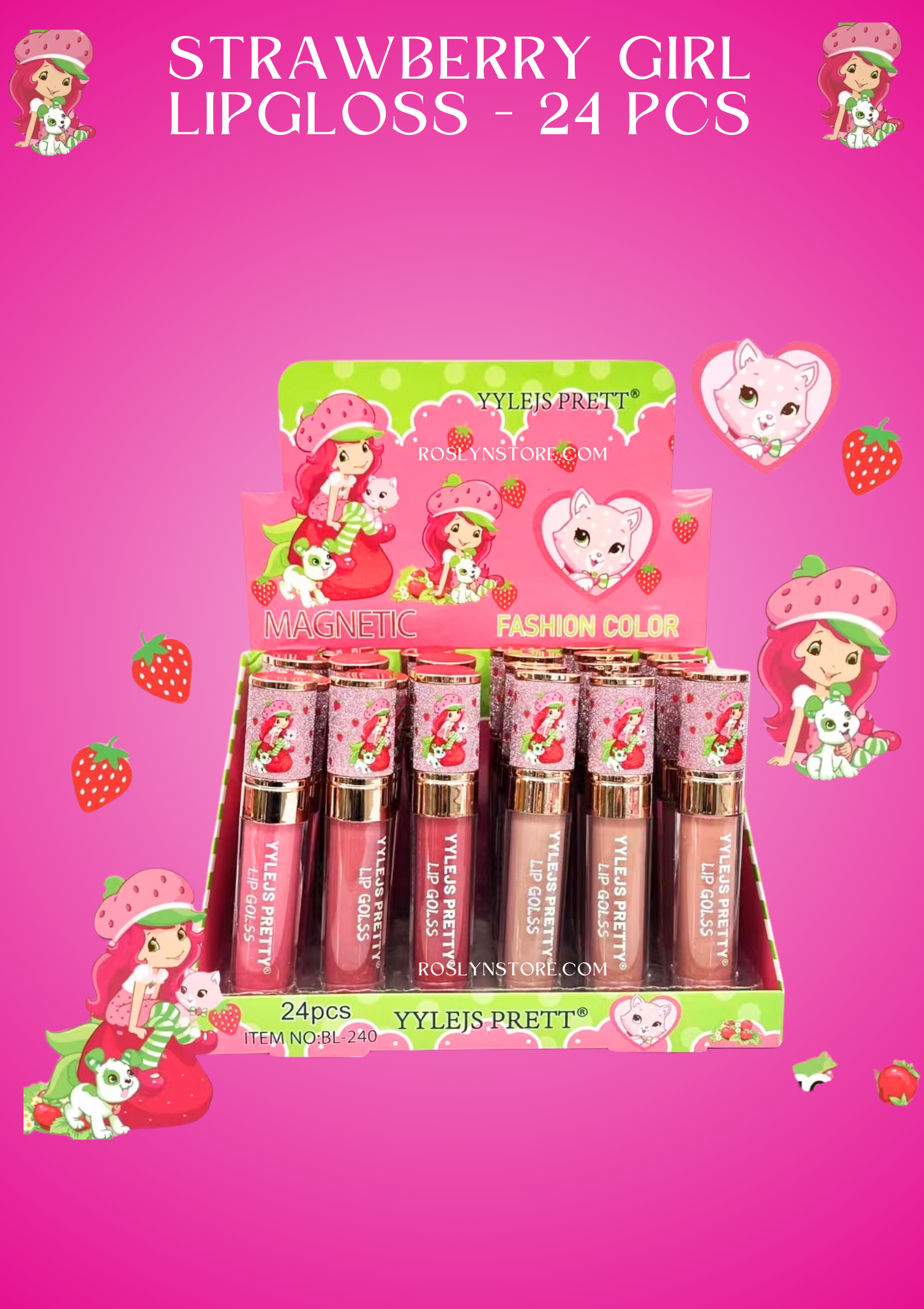 STRAWBERRY -LIPGLOSS - 24 pcs ( 96788)