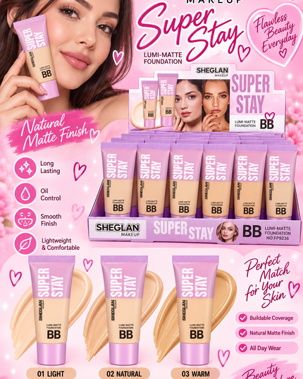 SUPER STAY FOUNDATION  -SIHEGLAN MAKE UP. -24 PCS (L31)