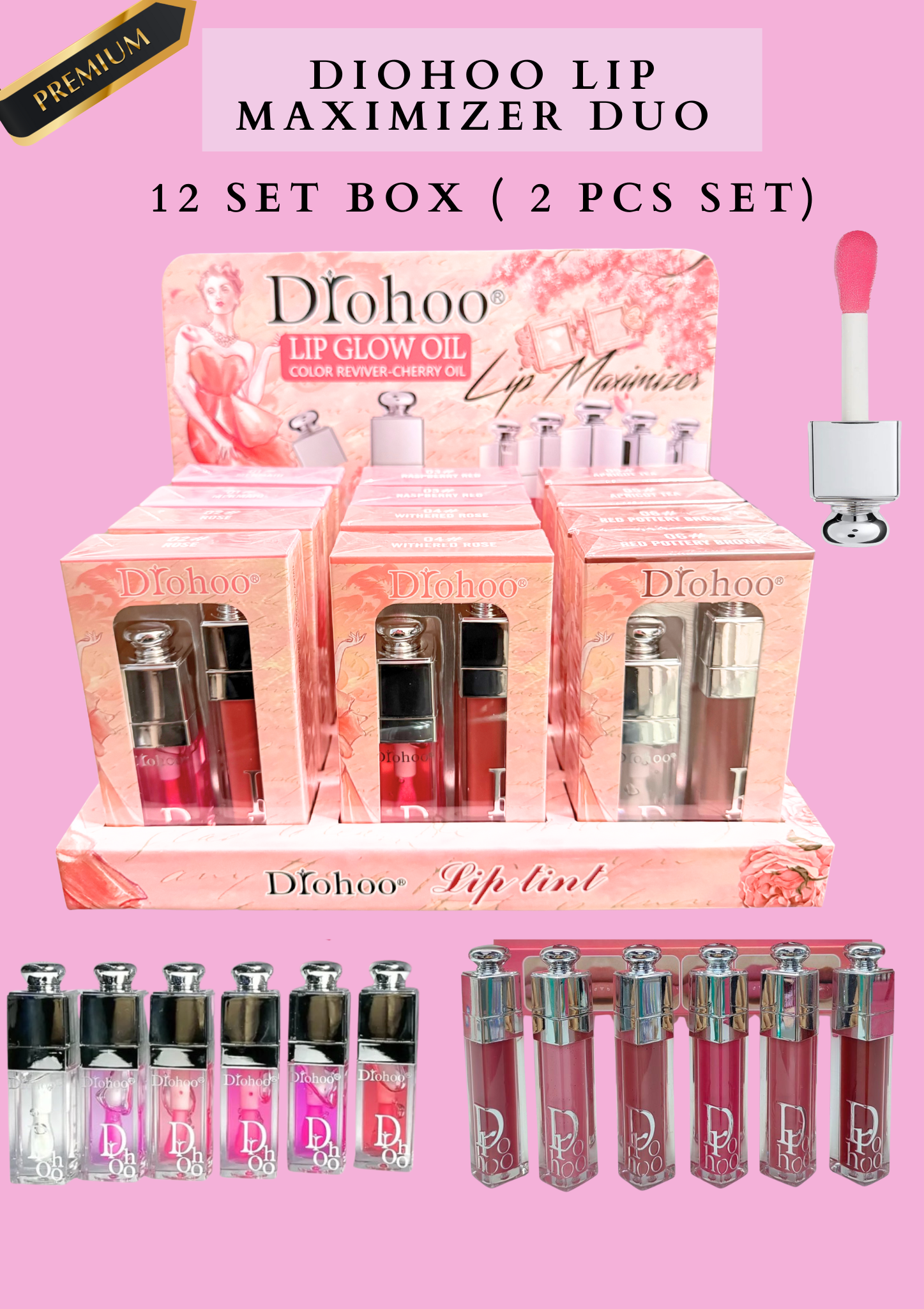 DIOHOO LIP MAXIMIZER - DUO 12 SET BOX ( 2 PCS SET)