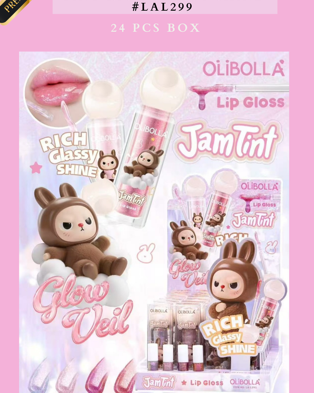 SWEET BEAR OLIBOLLA JAM TINT RICH GLASSY SHINE #LAL299 (24 PCS BOX)