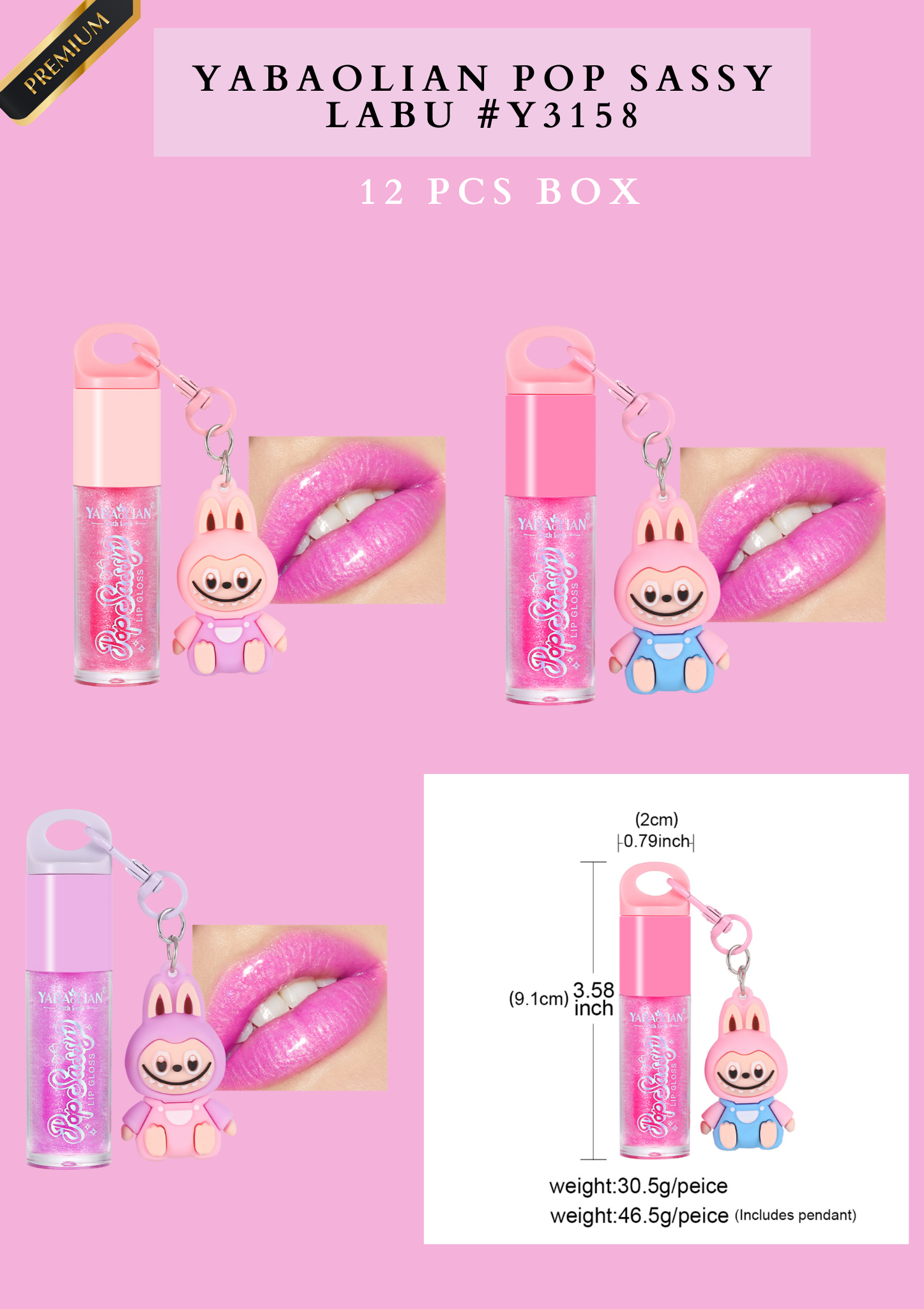 YABAOLIAN POP SASSY LABU #Y3158 ( 12 PCS BOX)