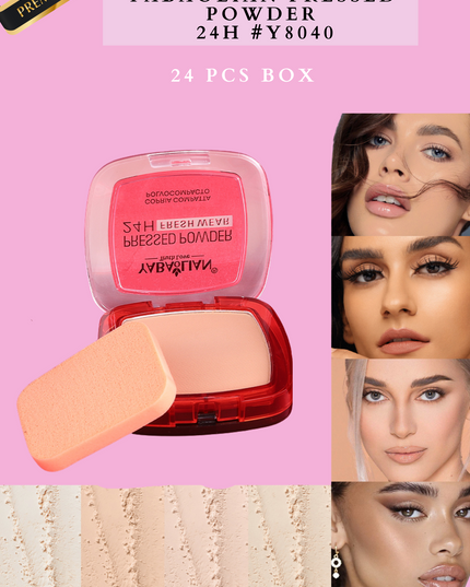 YABAOLIAN PRESSED POWDER 24H #Y8040 ( 24 pcs box)