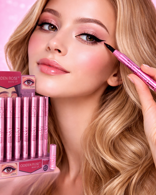 QOIDEN EYELINER WATERPROOF 72 PCS BOX # Y1101 - black color