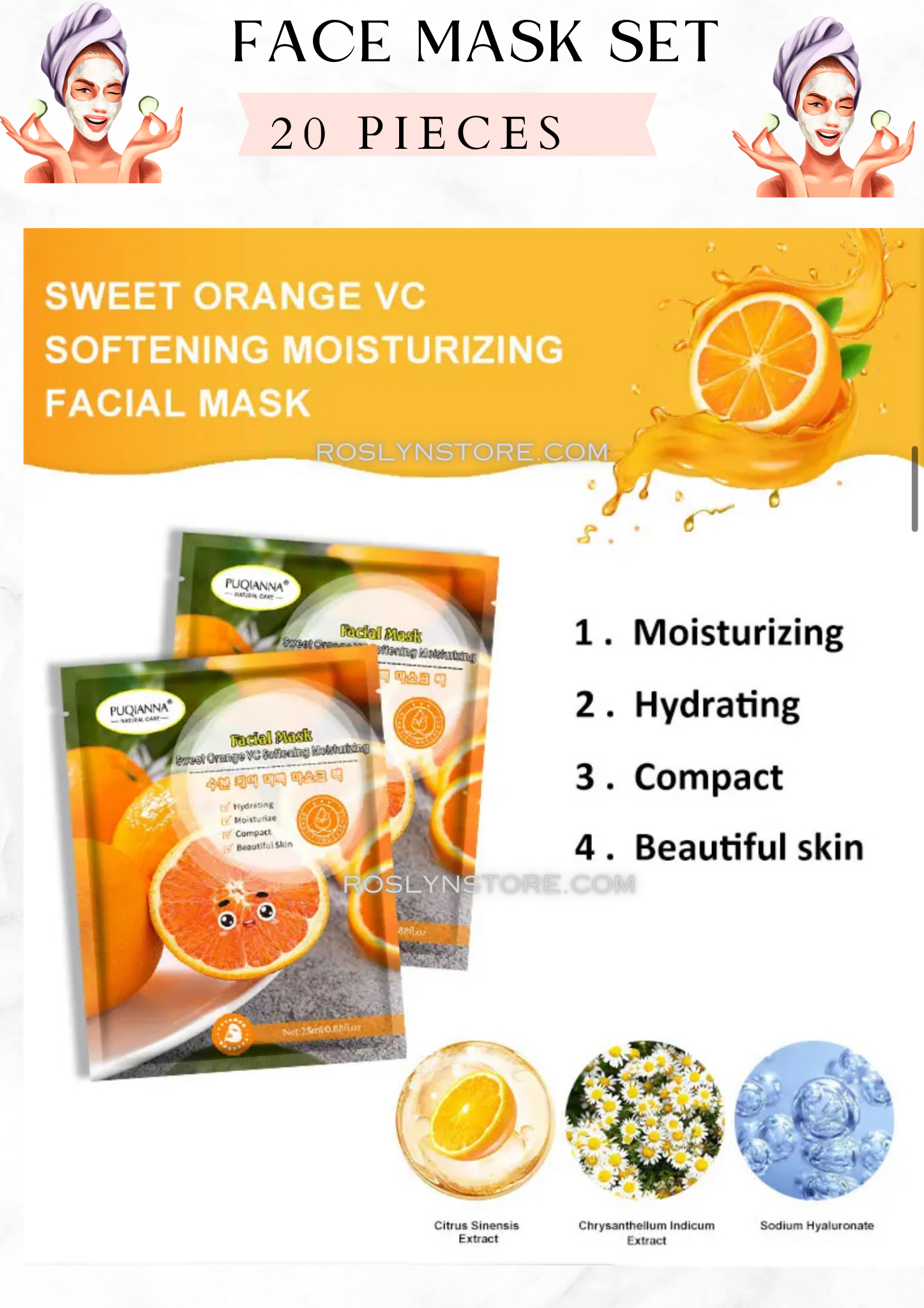 FACE MASK SET - 20 pieces