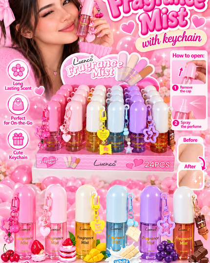 KEYCHAIN 24 pcs box - LUENCO SPRAY PERFUME (code luenco 24p)