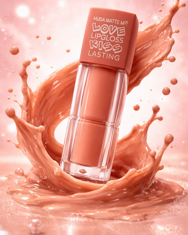 HUDA MATTE LOVE LIPGLOSS NUDE COLORS- 24 pcs box #Y2711